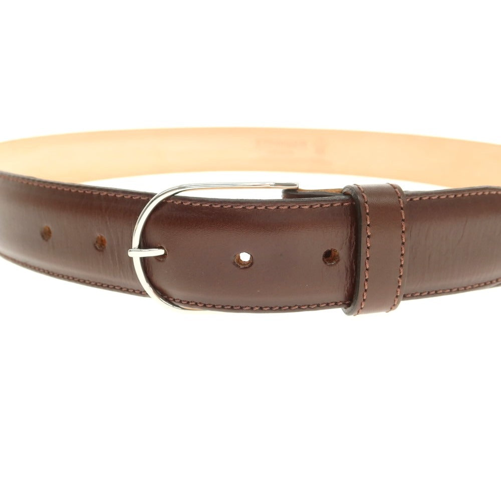 【中古】エッティンガー ETTINGER レザー ベルト ダークブラウン【 95 】【 状態ランクA 】【 メンズ 】