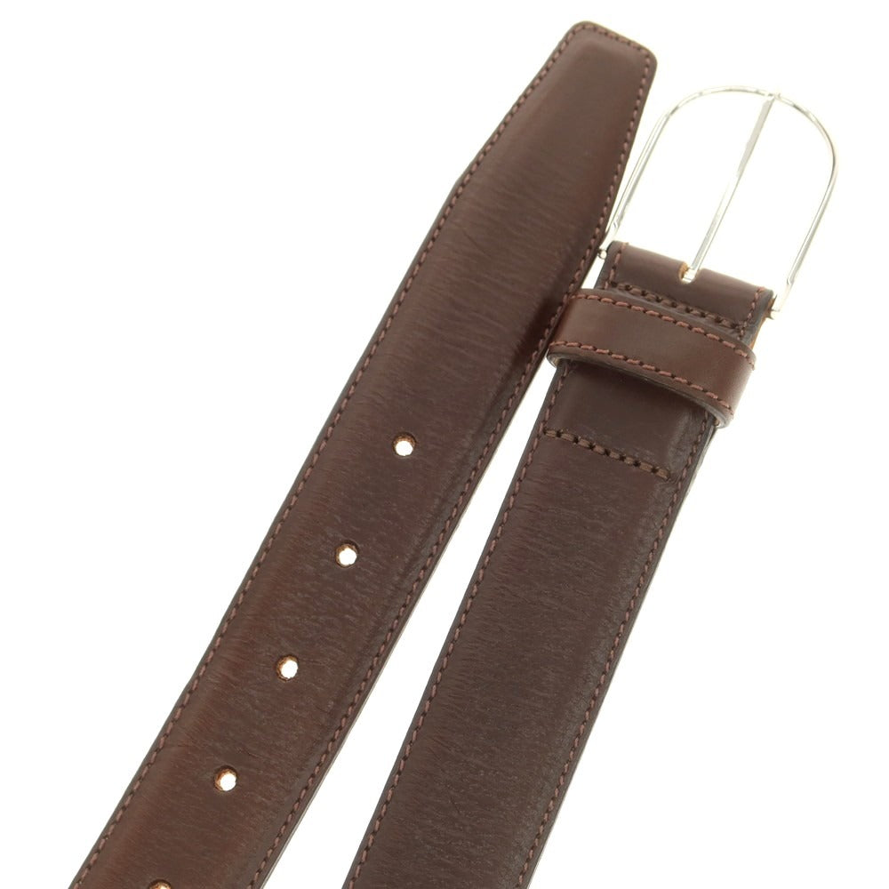 【中古】エッティンガー ETTINGER レザー ベルト ダークブラウン【 95 】【 状態ランクA 】【 メンズ 】