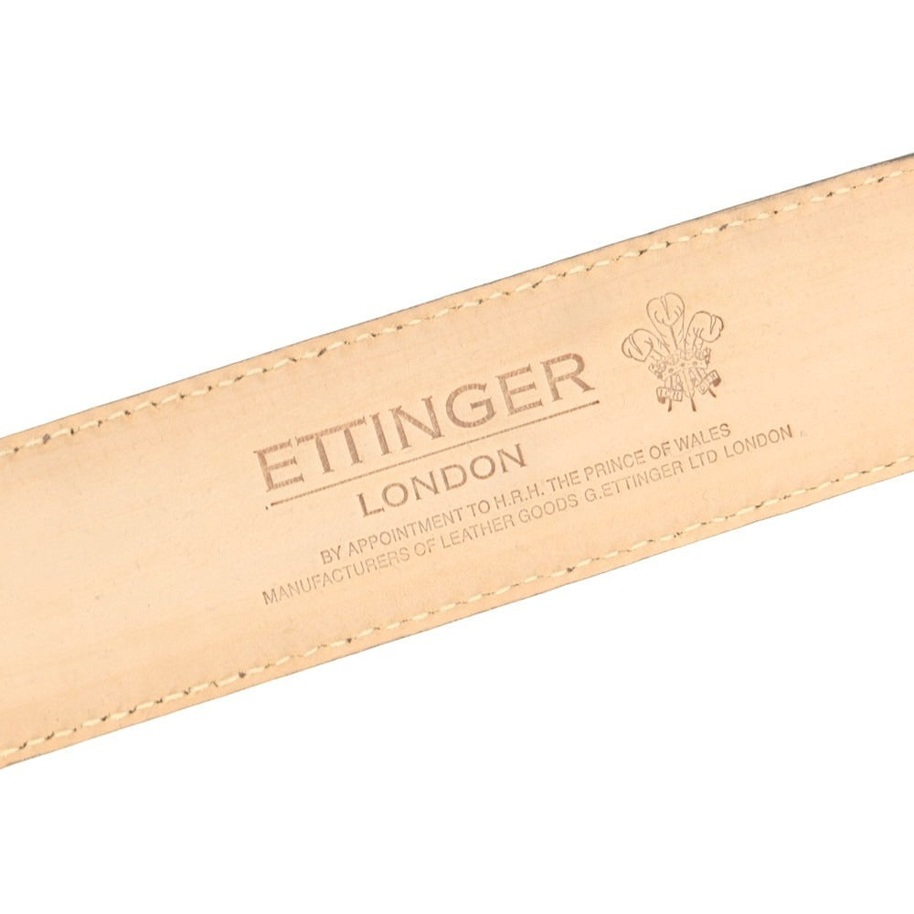【中古】エッティンガー ETTINGER レザー ベルト ダークブラウン【 95 】【 状態ランクA 】【 メンズ 】