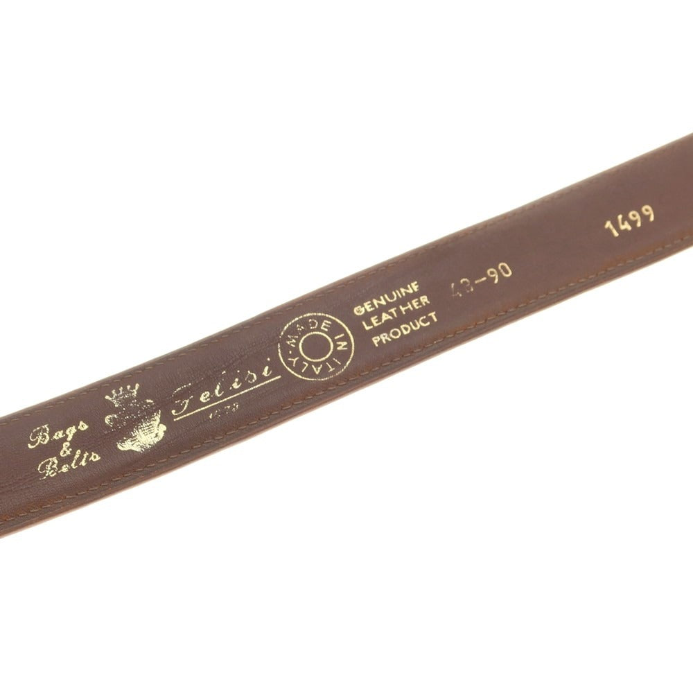 【中古】フェリージ Felisi レザー ベルト ブラウン【 90 】【 状態ランクC 】【 メンズ 】