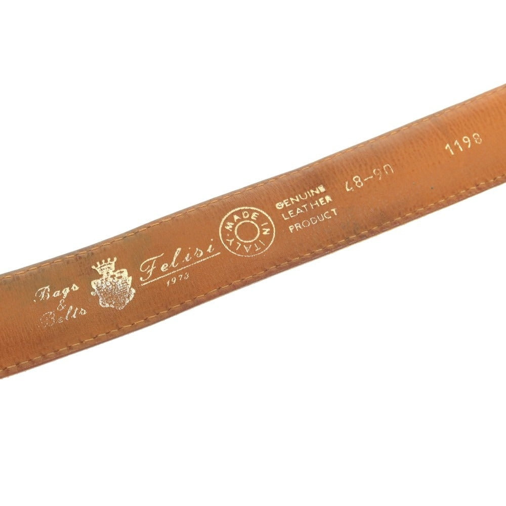 【中古】フェリージ Felisi レザー ベルト ブラウン【 90 】【 状態ランクD 】【 メンズ 】