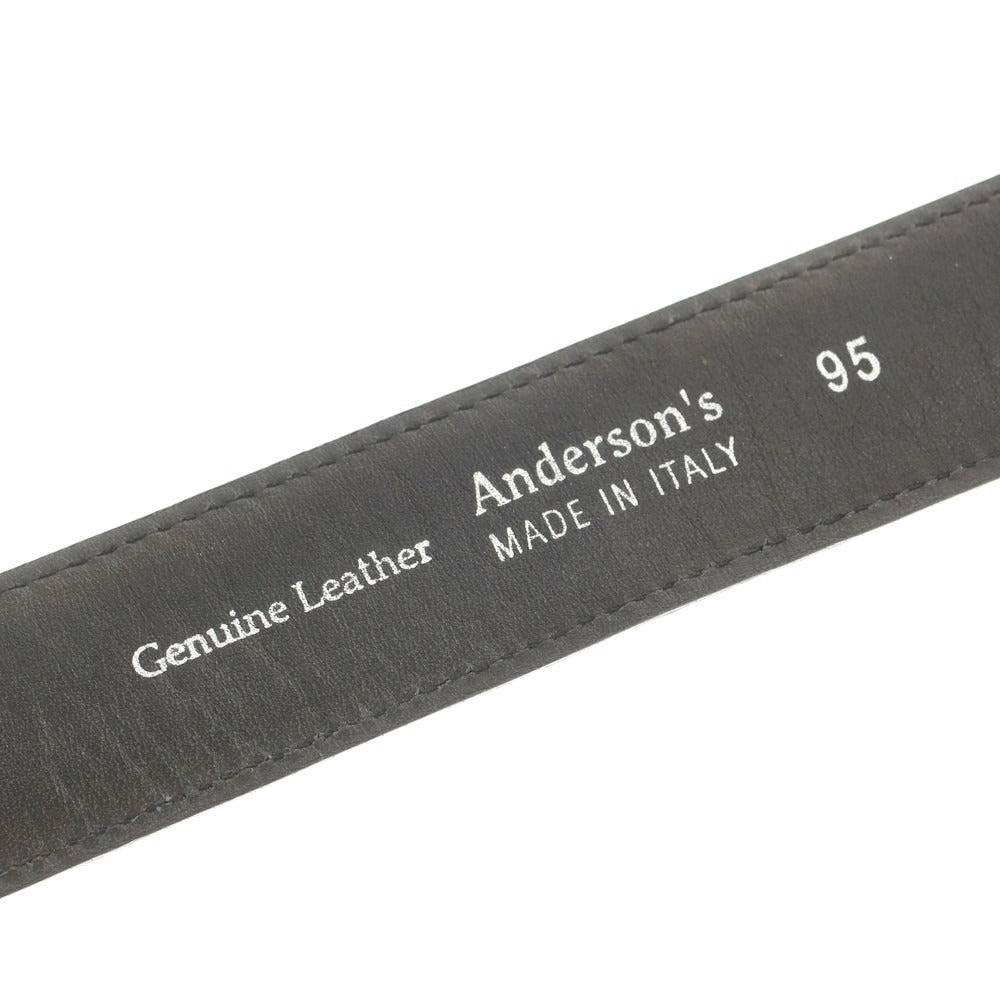 【中古】アンダーソンズ Andersons レザー ベルト ダークネイビー【 95 】【 状態ランクB 】【 メンズ 】