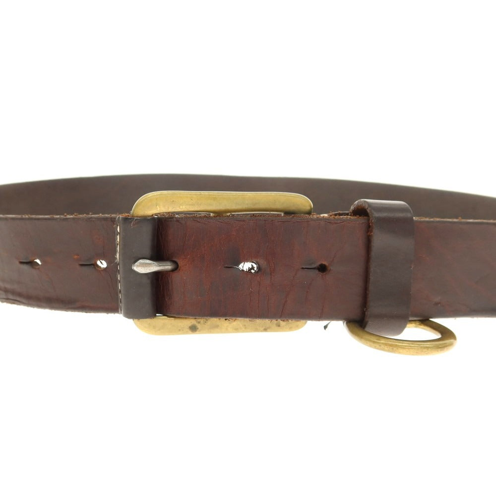 【中古】ユケテン YUKETEN レザー ベルト ダークブラウン【 90 】【 状態ランクC 】【 メンズ 】