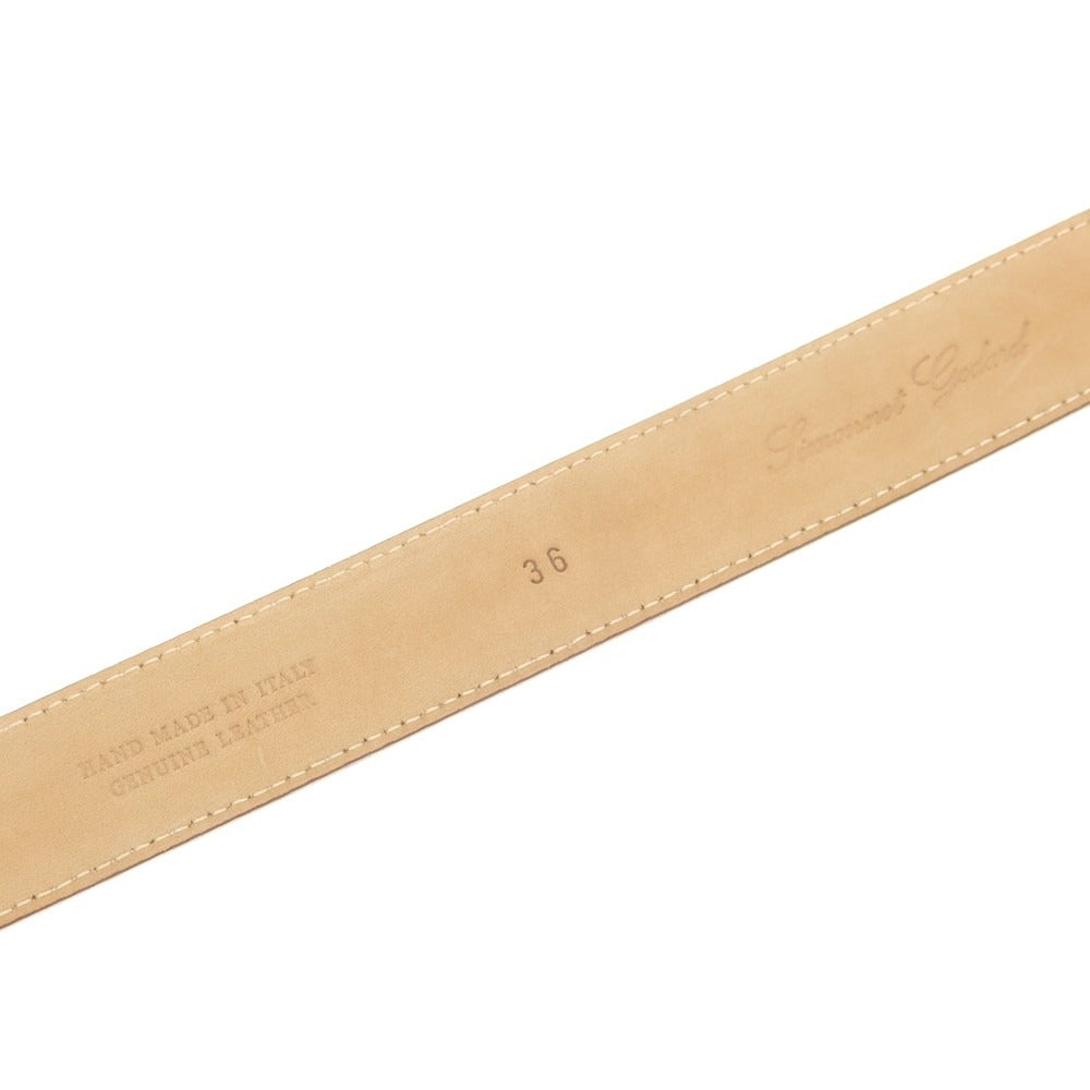 【中古】シモノ ゴダール SIMONNOT GODARD レザー ベルト ブラウン【 36 】【 状態ランクB 】【 メンズ 】