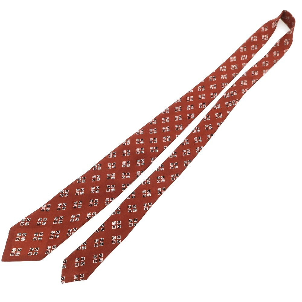 【中古】ニッキー nicky クワトロピエゲ シルク 小紋柄ネクタイ マルーン【 状態ランクB 】【 メンズ 】