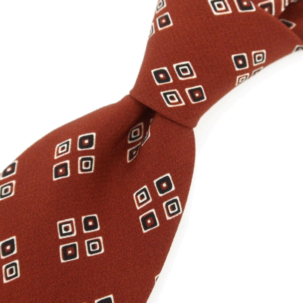 【中古】ニッキー nicky クワトロピエゲ シルク 小紋柄ネクタイ マルーン【 状態ランクB 】【 メンズ 】