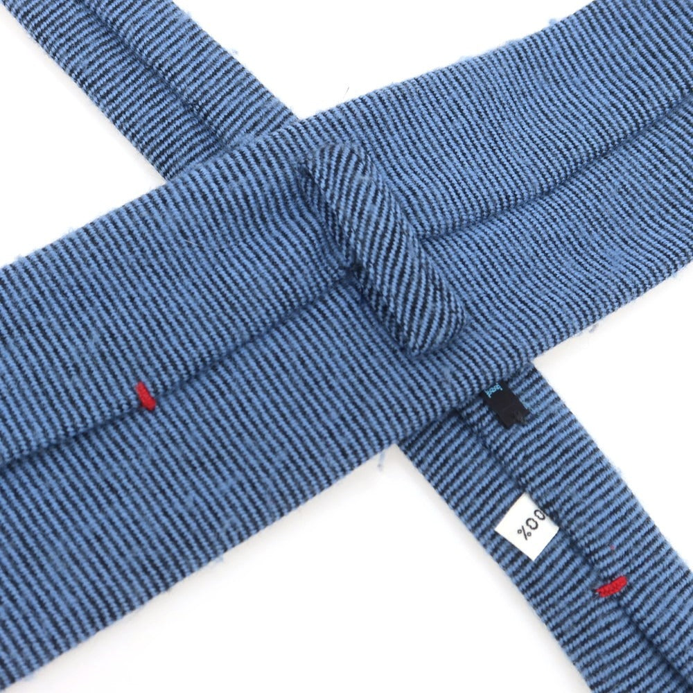 【中古】ティンカーティ TINCATI 起毛ウール 無地ネクタイ ブルー系【 状態ランクB 】【 メンズ 】