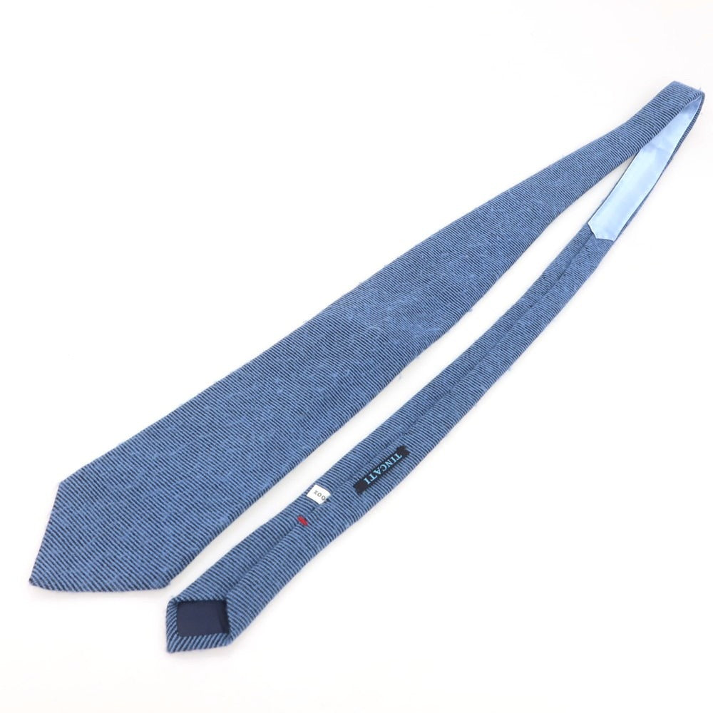 【中古】ティンカーティ TINCATI 起毛ウール 無地ネクタイ ブルー系【 状態ランクB 】【 メンズ 】