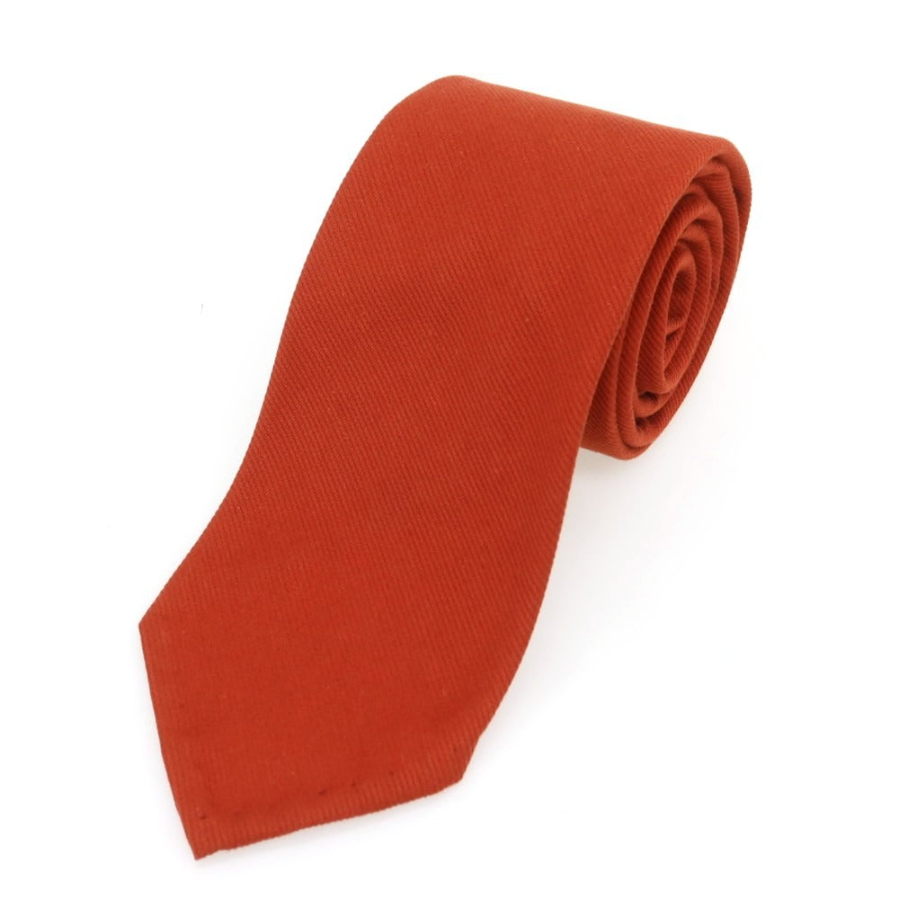 【中古】ブレラ BRERA Milano コットンカシミヤ 無地ネクタイ テラコッタ【 状態ランクB 】【 メンズ 】