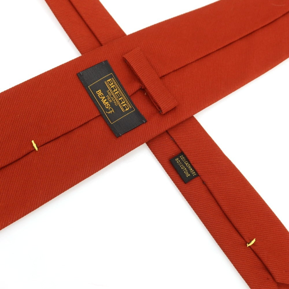 【中古】ブレラ BRERA Milano コットンカシミヤ 無地ネクタイ テラコッタ【 状態ランクB 】【 メンズ 】