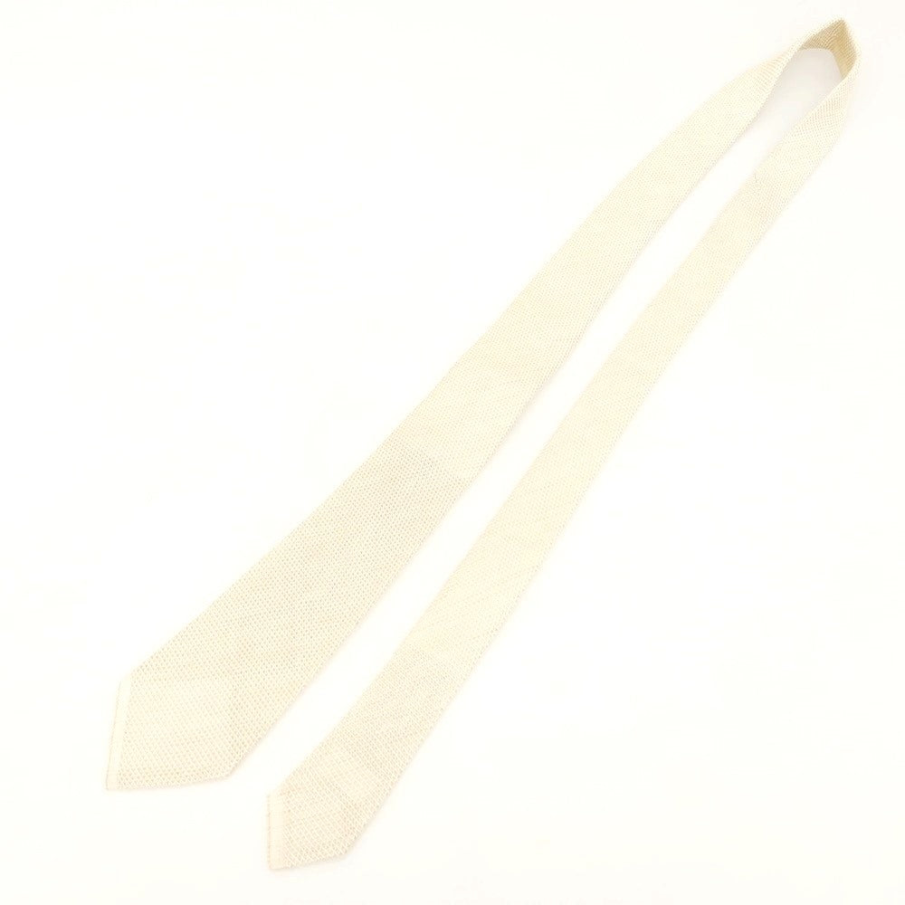 【中古】ビームスエフ BEAMS F シルク フレスコ 無地ネクタイ ベージュ【 状態ランクB 】【 メンズ 】