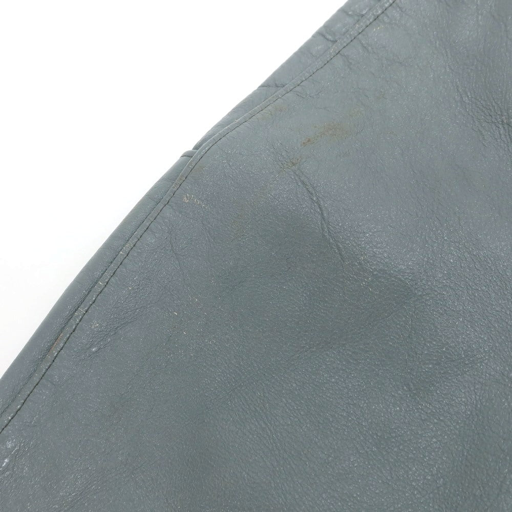 【中古】デロング Delong ウール×レザー スタジャン ネイビーxグレー【 34 】【 状態ランクC 】【 メンズ 】