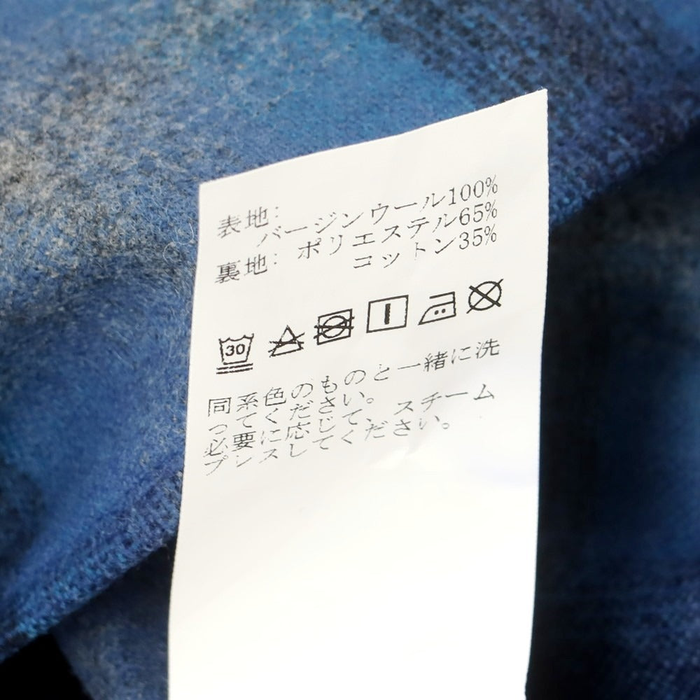 【中古】【未使用】ペンドルトン PENDLETON BOARD SHIRT バージンウール チェック オープンカラー カジュアルシャツ ブルーxグレー×ネイビー【 S 】【 状態ランクS 】【 メンズ 】