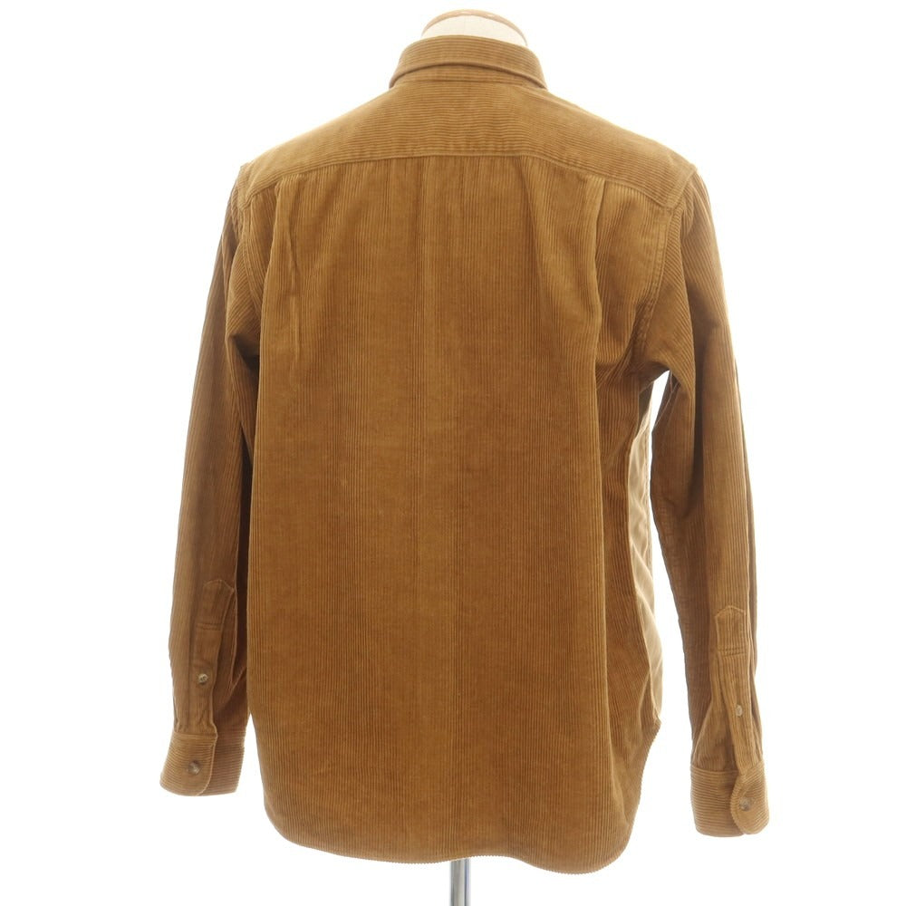 【中古】コムデギャルソンオム COMME des GARCONS HOMME 2021年秋冬 コットンウール コーデュロイ カジュアルシャツ キャメル【 S 】【 状態ランクB 】【 メンズ 】