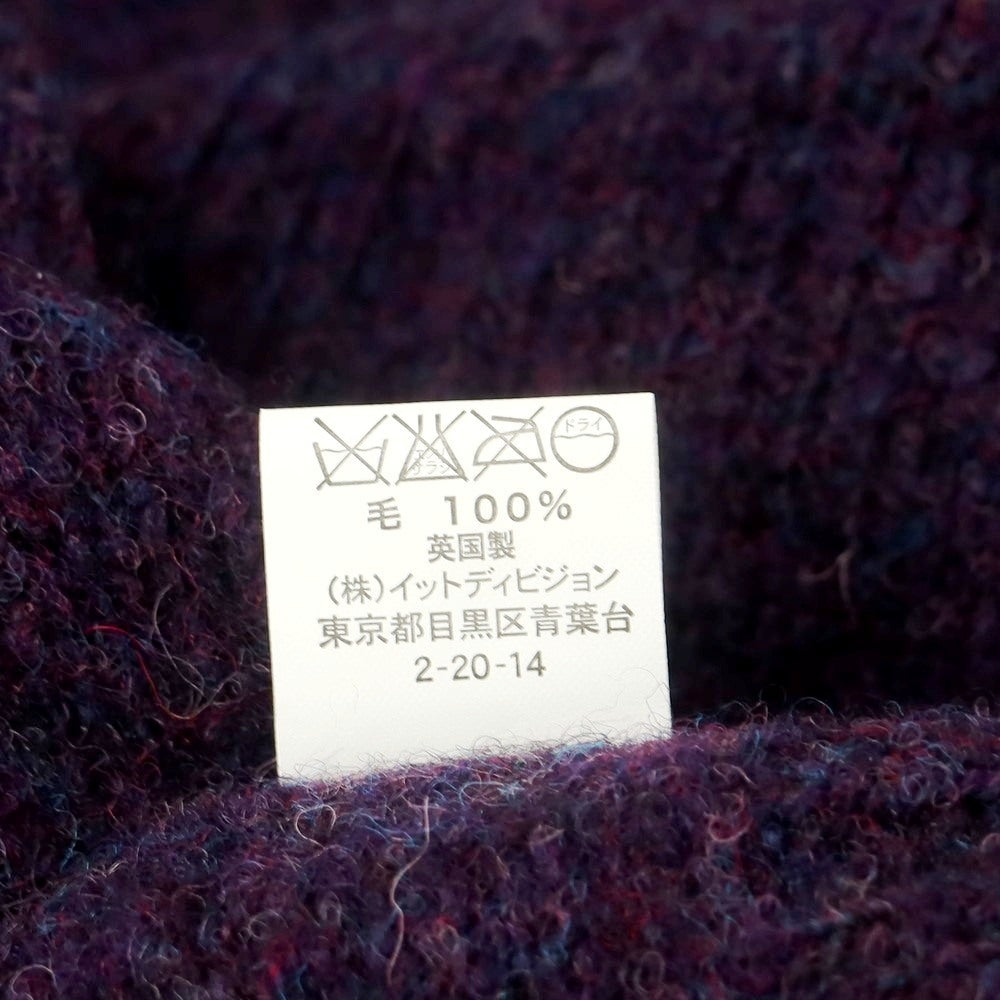 【中古】【未使用】インバーアラン INVERALLAN ウール クルーネック プルオーバーニット ダークパープル【 40 】【 状態ランクS 】【 メンズ 】