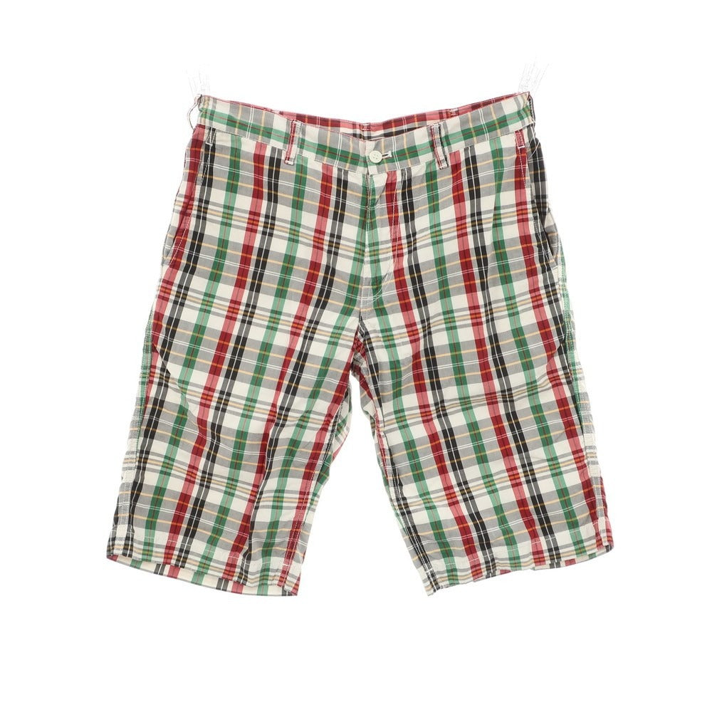 【中古】コムデギャルソンオム COMME des GARCONS HOMME 2011年春夏 コットン チェック ショートパンツ マルチカラー【 XS 】【 状態ランクB 】【 メンズ 】
