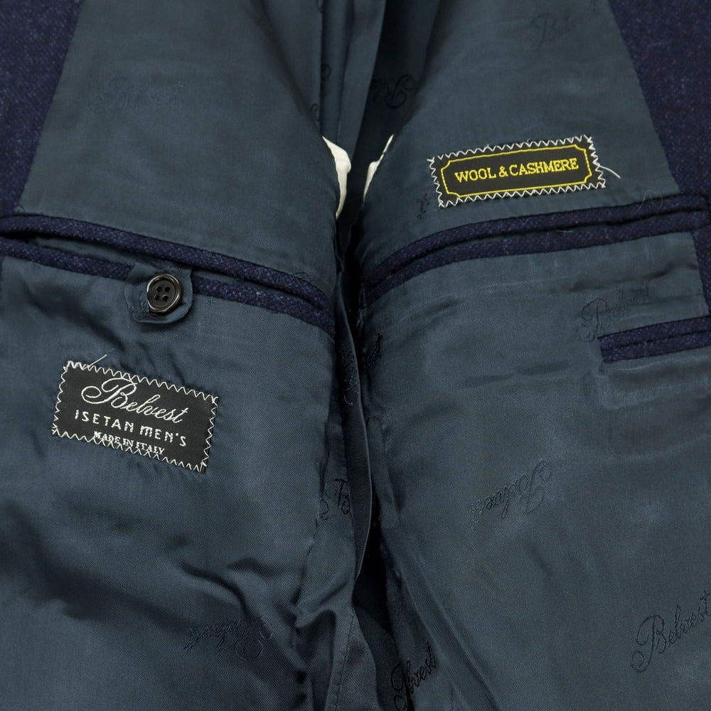 【中古】ベルベスト Belvest ウールカシミヤ テーラードジャケット ネイビー【 52 】【 状態ランクB 】【 メンズ 】