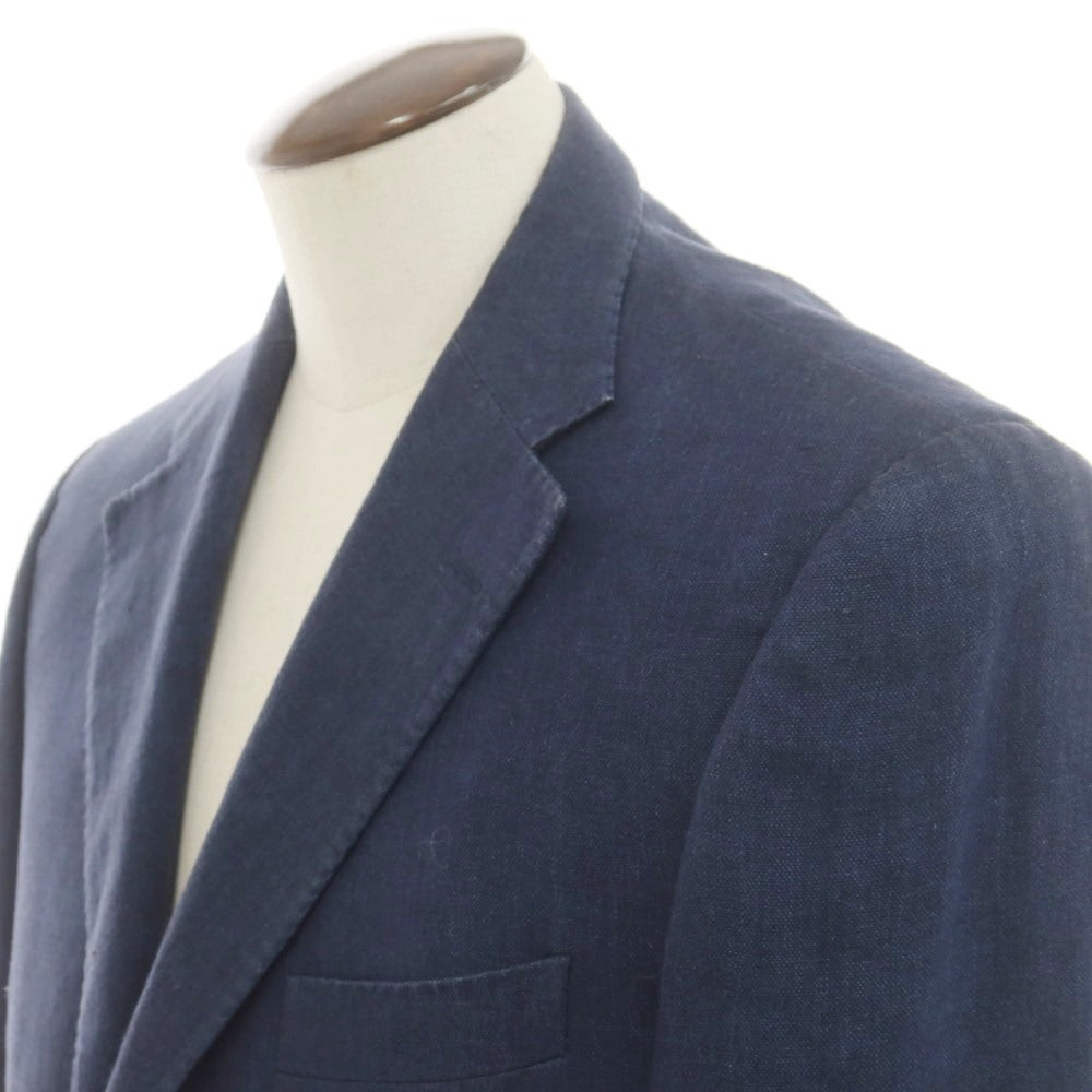 【中古】コルネリアーニ CORNELIANI リネン テーラードジャケット ネイビー【 52 】【 状態ランクC 】【 メンズ 】