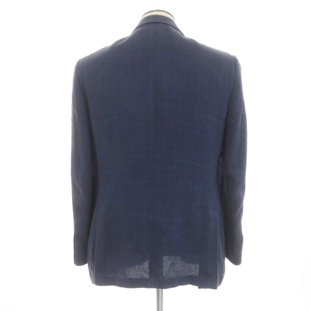 【中古】コルネリアーニ CORNELIANI リネン テーラードジャケット ネイビー【 52 】【 状態ランクC 】【 メンズ 】
