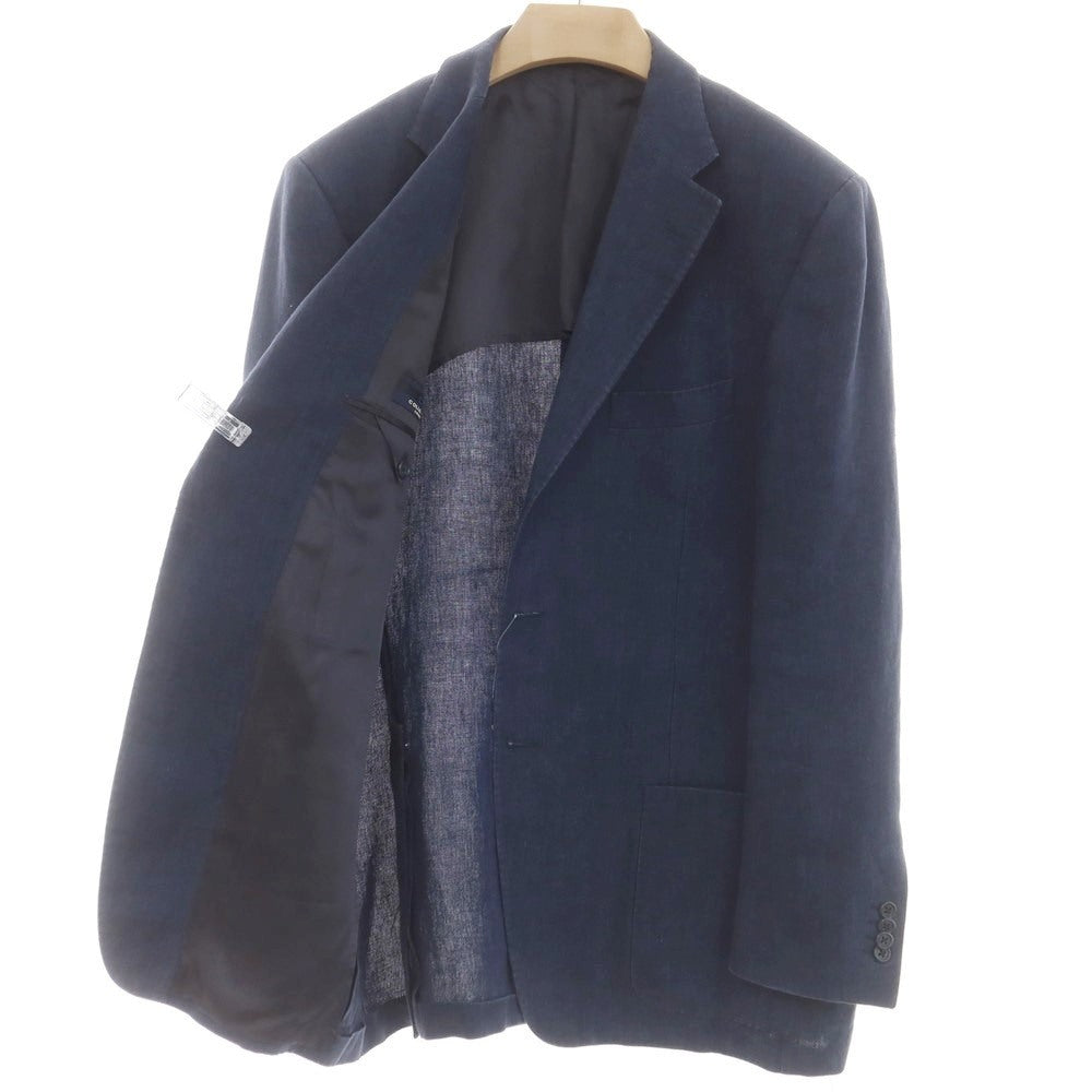 【中古】コルネリアーニ CORNELIANI リネン テーラードジャケット ネイビー【 52 】【 状態ランクC 】【 メンズ 】
