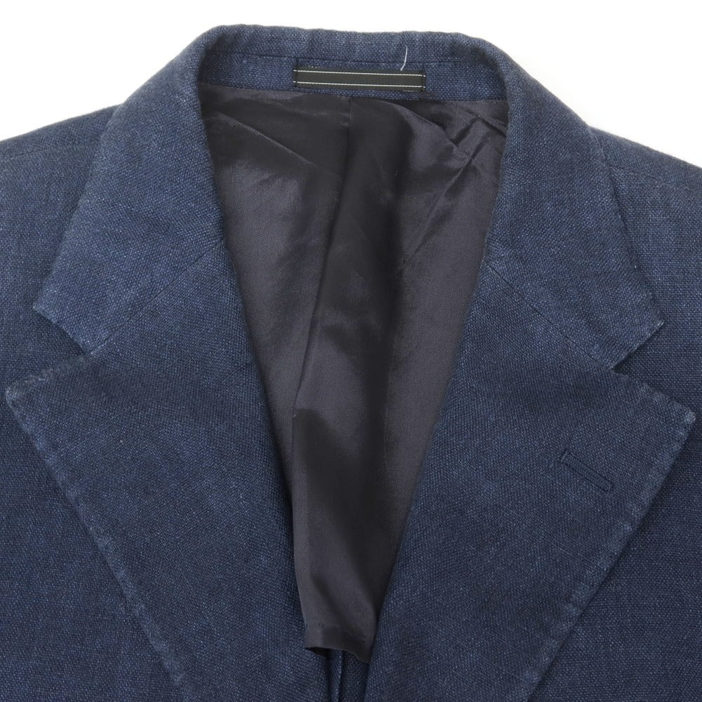 【中古】コルネリアーニ CORNELIANI リネン テーラードジャケット ネイビー【 52 】【 状態ランクC 】【 メンズ 】