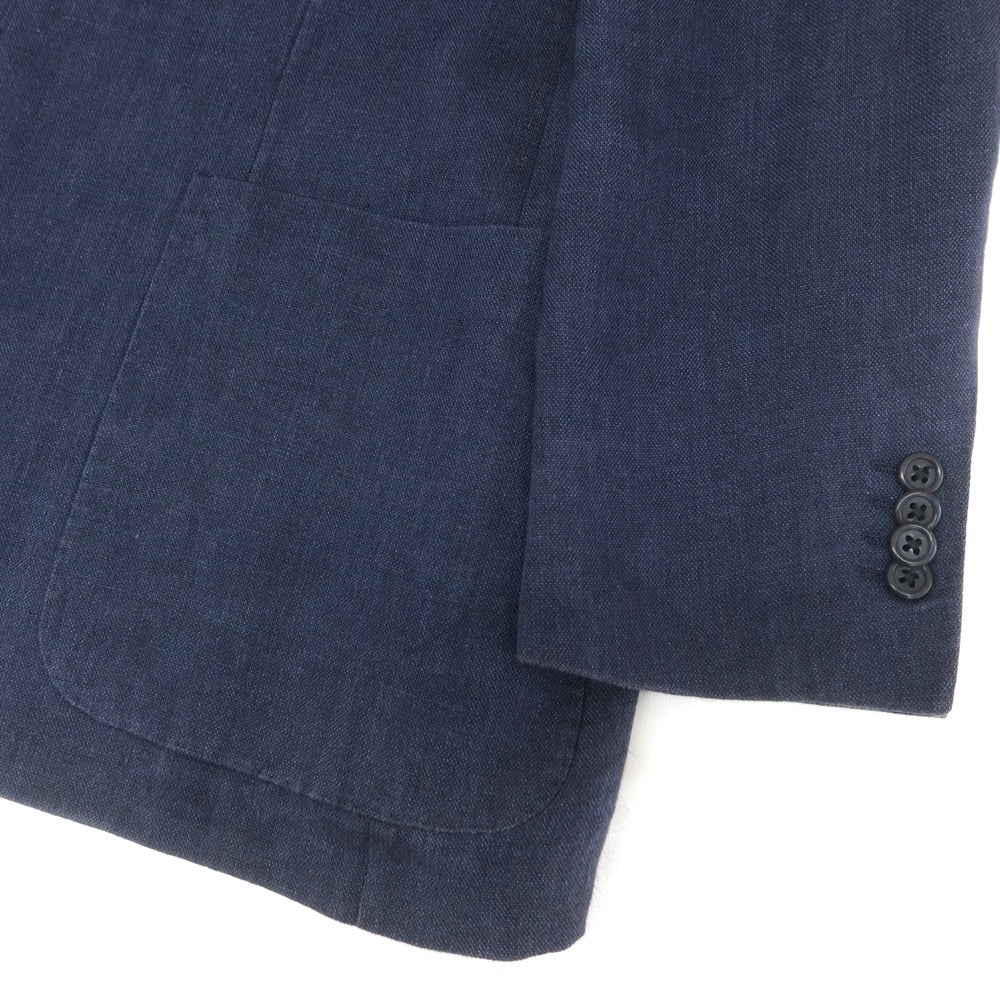 【中古】コルネリアーニ CORNELIANI リネン テーラードジャケット ネイビー【 52 】【 状態ランクC 】【 メンズ 】