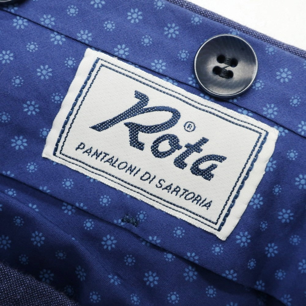 【中古】ロータ ROTA ウールリネン ドレススラックスパンツ ネイビー【 48 】【 状態ランクB 】【 メンズ 】