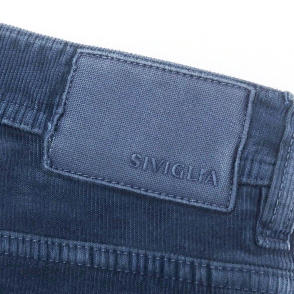 【中古】シビリア SIVIGLIA ストレッチ コットン 細畝 コーデュロイパンツ ライトネイビー【 32 】【 状態ランクB 】【 メンズ 】