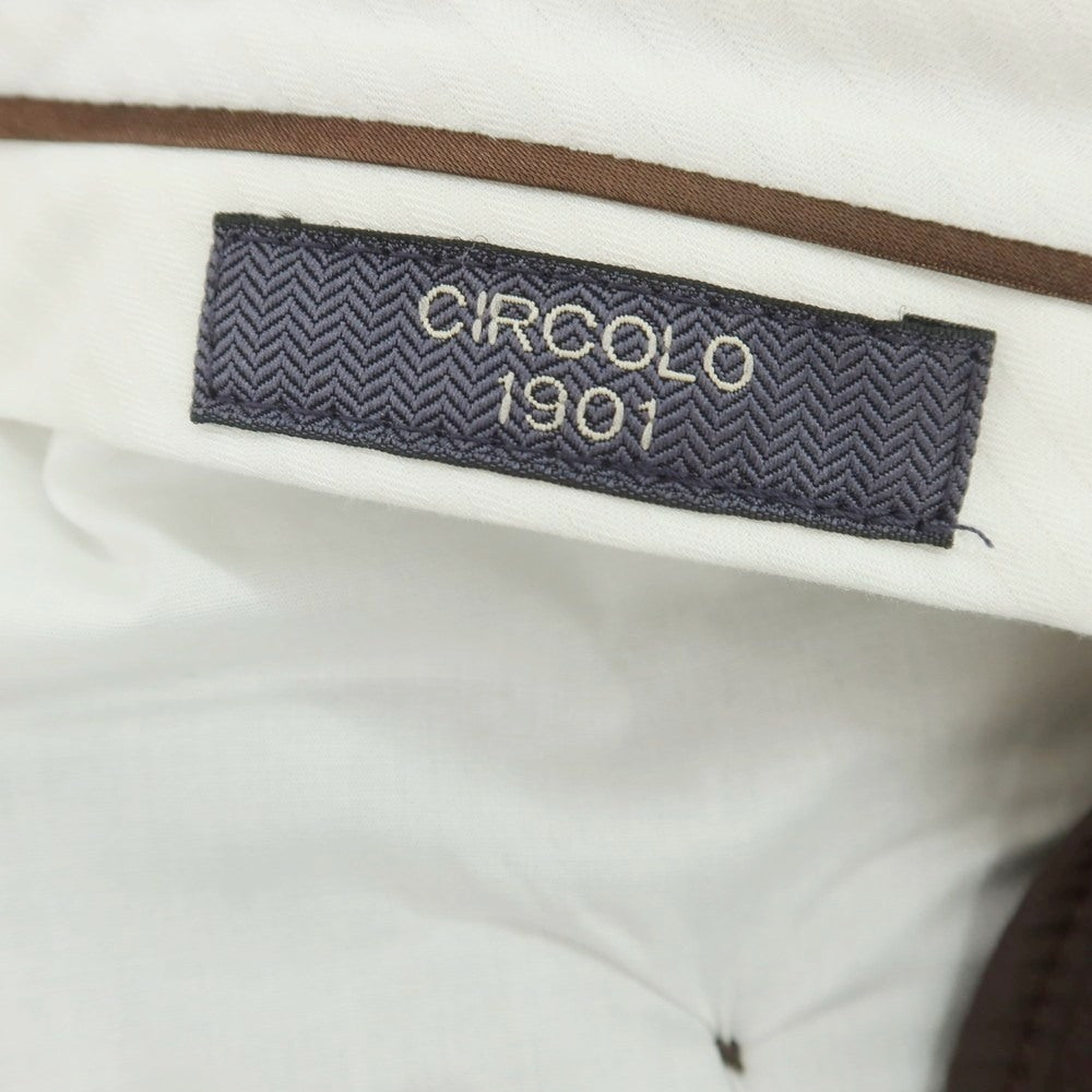 【中古】チルコロ1901 CIRCOLO 1901 コットン ジャージー カジュアルスラックスパンツ ブラウン【 50 】【 状態ランクA 】【 メンズ 】
