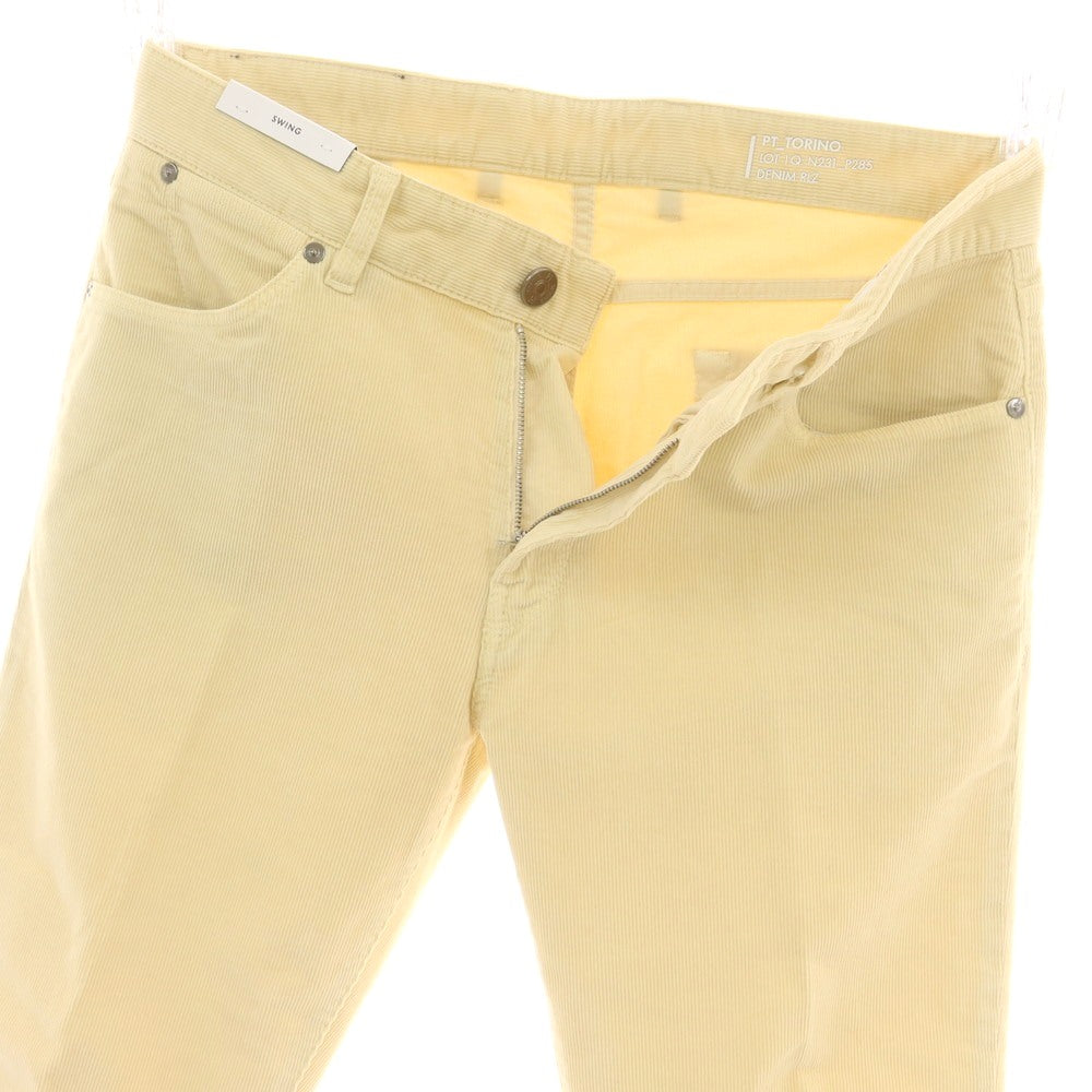 【中古】ピーティートリノ デニム PT TORINO DENIM SWING ストレッチ コットン コーデュロイパンツ ベージュ【 34 】【 状態ランクA 】【 メンズ 】