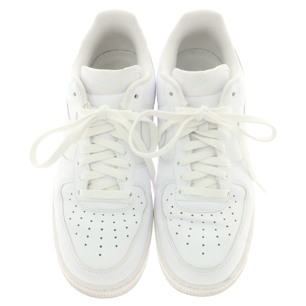 【中古】ナイキ NIKE AIR FORCE1 レザー スニーカー ホワイト【 27cm 】【 状態ランクB 】【 メンズ 】