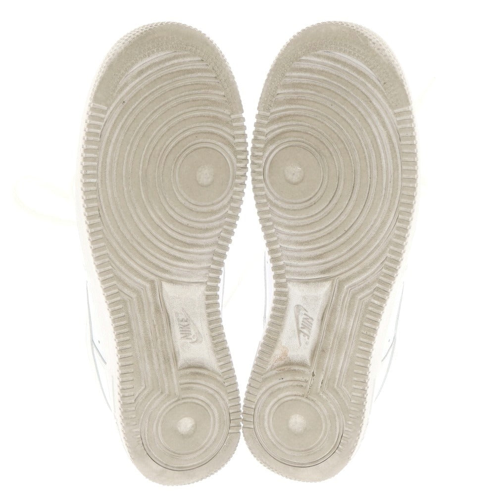 【中古】ナイキ NIKE AIR FORCE1 レザー スニーカー ホワイト【 27cm 】【 状態ランクB 】【 メンズ 】