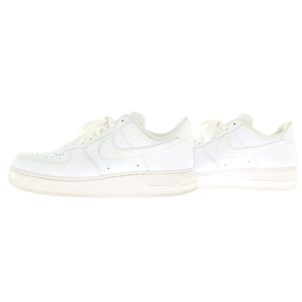 【中古】ナイキ NIKE AIR FORCE1 レザー スニーカー ホワイト【 27cm 】【 状態ランクB 】【 メンズ 】