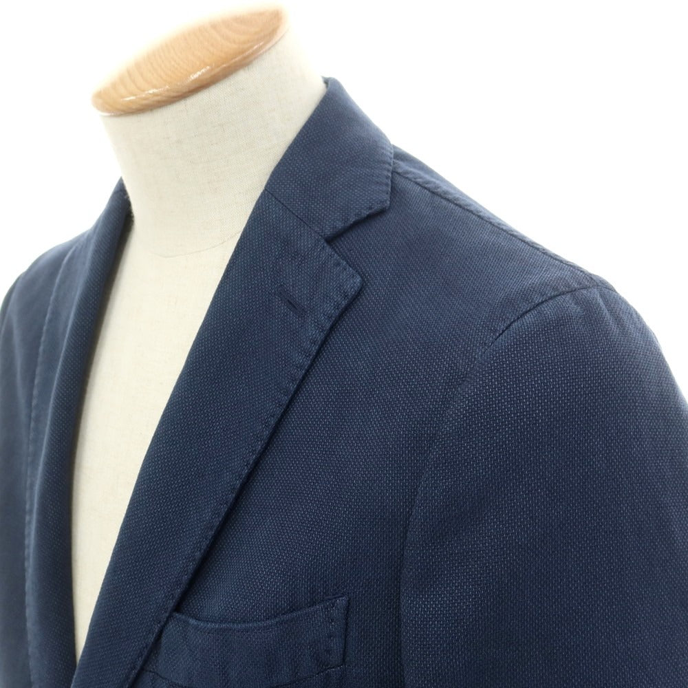 【新品】モンテドーロ Montedoro コットンリネン カジュアルジャケット ウォッシュネイビー【 44 】【 状態ランクN 】【 メンズ 】