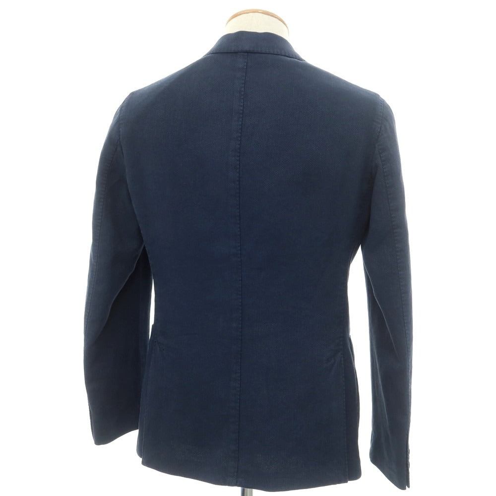 【新品】モンテドーロ Montedoro コットンリネン カジュアルジャケット ウォッシュネイビー【 44 】【 状態ランクN 】【 メンズ 】