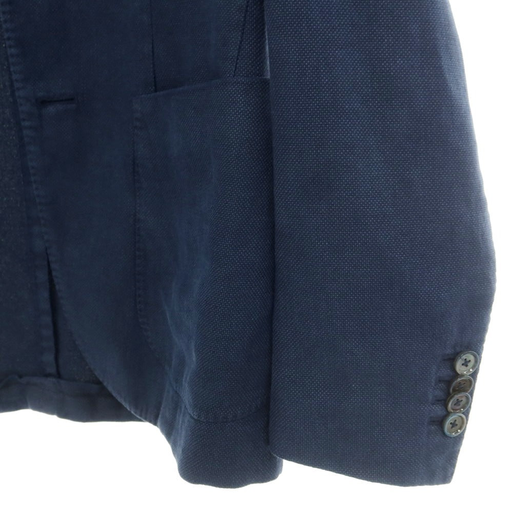 【新品】モンテドーロ Montedoro コットンリネン カジュアルジャケット ウォッシュネイビー【 44 】【 状態ランクN 】【 メンズ 】