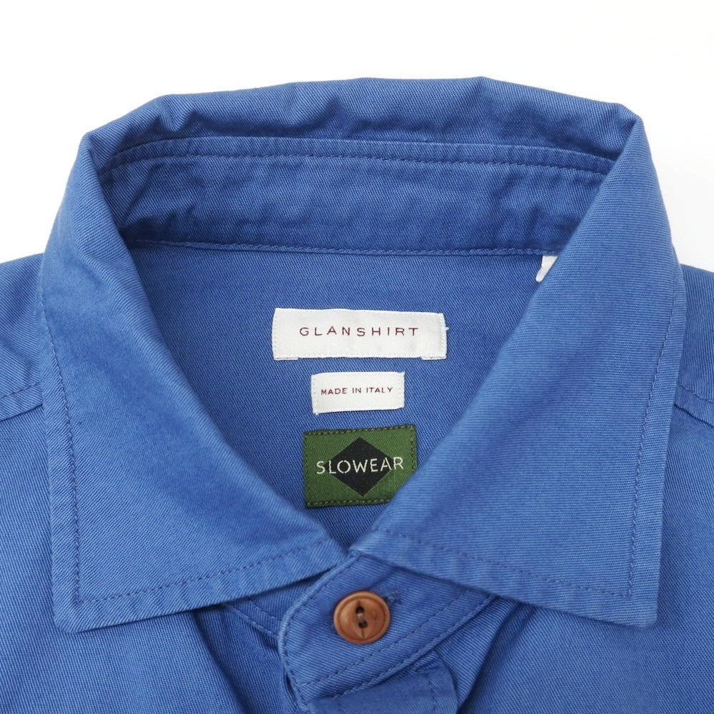 【新品】グランシャツ Glanshirt コットン ワークシャツ ブルー【 40 】【 状態ランクN 】【 メンズ 】