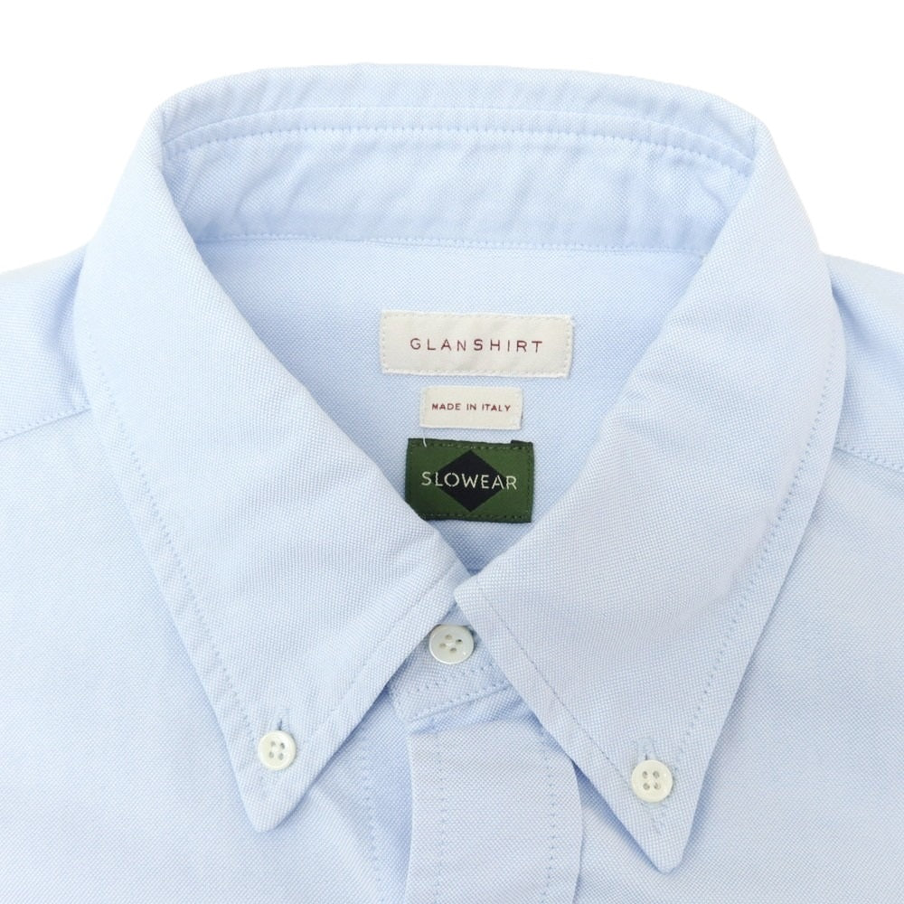【新品】グランシャツ Glanshirt コットン オックスフォード ボタンダウン カジュアルシャツ ライトブルー【 41 】【 状態ランクN 】【 メンズ 】