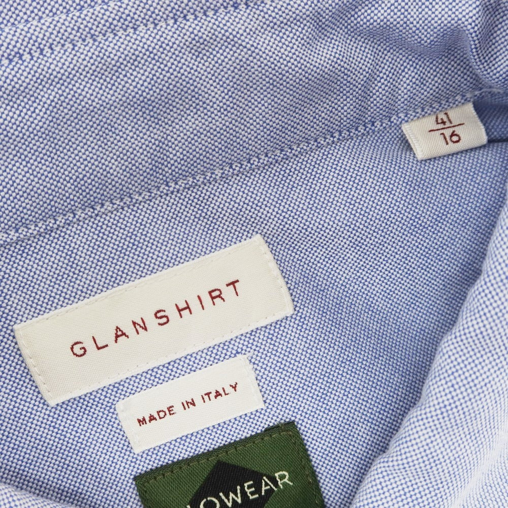 【新品】グランシャツ Glanshirt コットン オックスフォード ボタンダウン カジュアルシャツ ブルー【 41 】【 状態ランクN 】【 メンズ 】