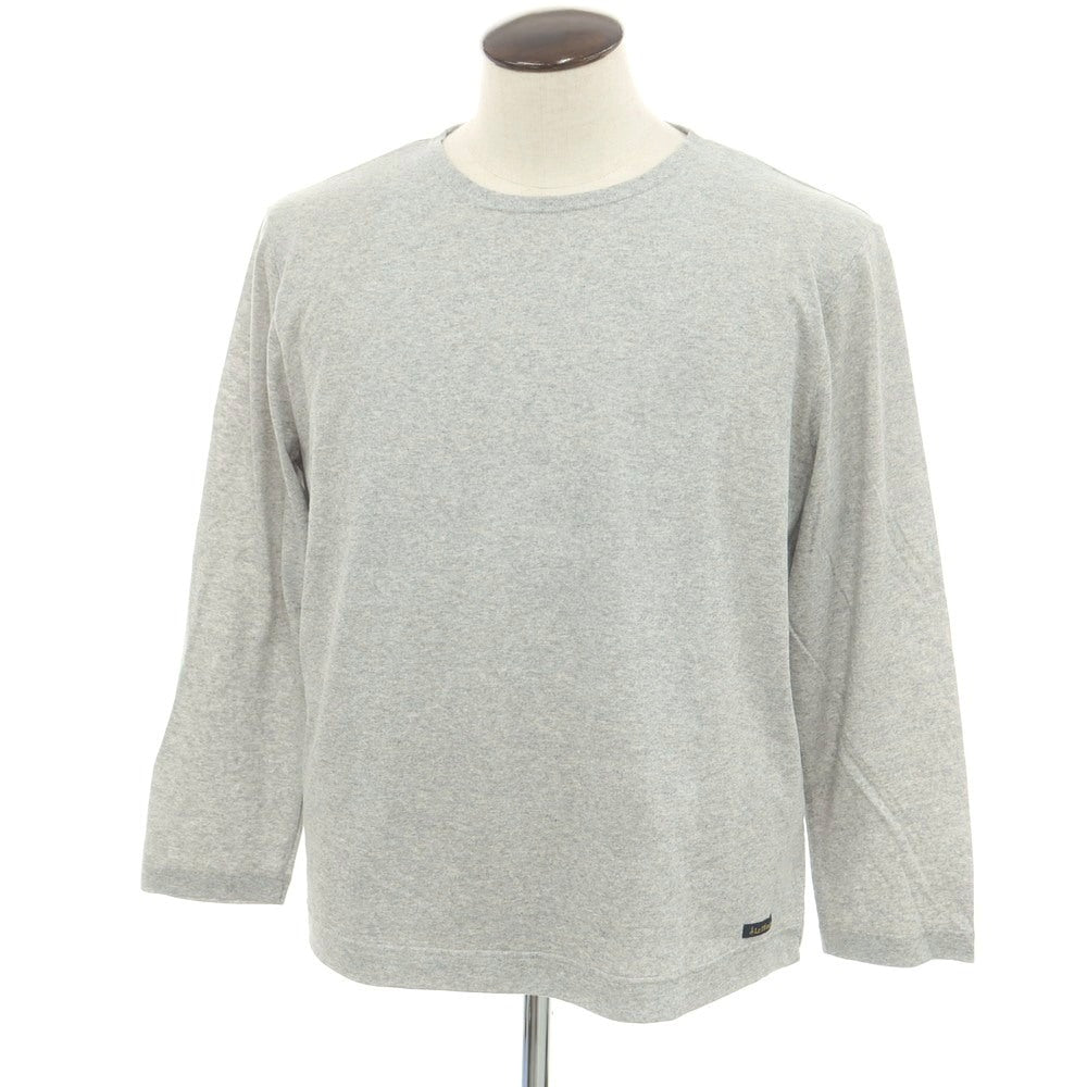 【新品】ルミノア Le Minor コットン クルーネック 長袖Tシャツ グレー【 4 】【 状態ランクN 】【 メンズ 】