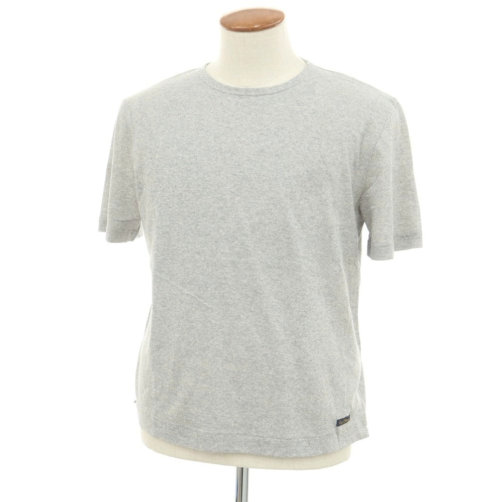 【新品】ルミノア Le Minor コットン クルーネック 半袖Tシャツ グレー【 2 】【 状態ランクN 】【 メンズ 】