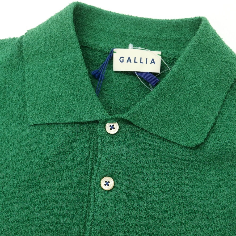 【新品】ガリア GALLIA コットンナイロン 半袖 ポロニット グリーン【 46 】【 状態ランクN 】【 メンズ 】