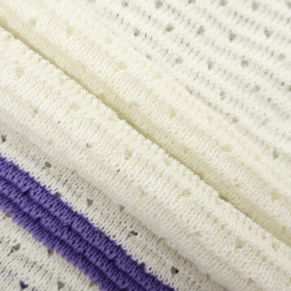 【新品アウトレット】ガリア GALLIA リネンコットン スキッパー 半袖 ポロニット アイボリーxオレンジ【 50 】【 状態ランクN- 】【 メンズ 】