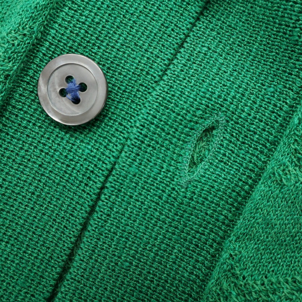 【新品】ガリア GALLIA ハイゲージ コットンリネン ニット 襟付き カーディガン グリーン【 54 】【 状態ランクN 】【 メンズ 】