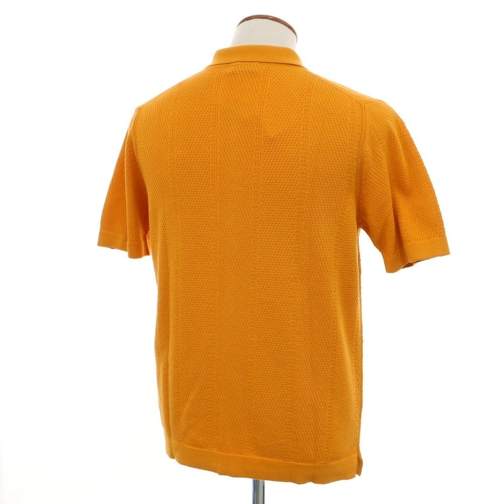 【新品】ガリア GALLIA コットン ニット シャツ型 半袖 カーディガン オレンジ【 48 】【 状態ランクN 】【 メンズ 】