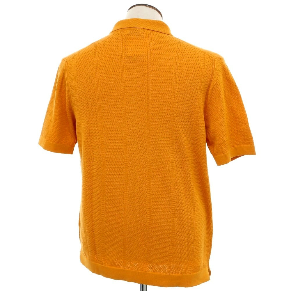【新品】ガリア GALLIA コットン ニット シャツ型 半袖 カーディガン オレンジ【 52 】【 状態ランクN 】【 メンズ 】