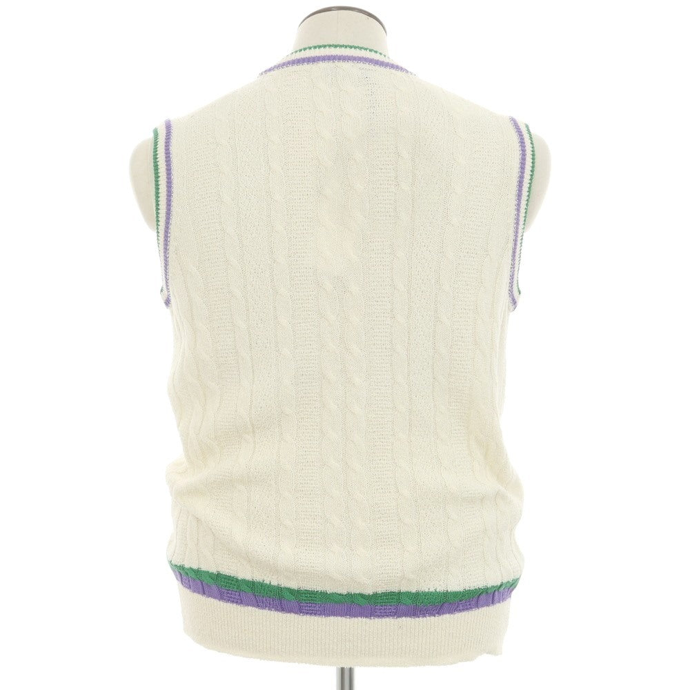 【新品】ガリア GALLIA コットンナイロン ニットベスト アイボリー【 50 】【 状態ランクN 】【 メンズ 】
