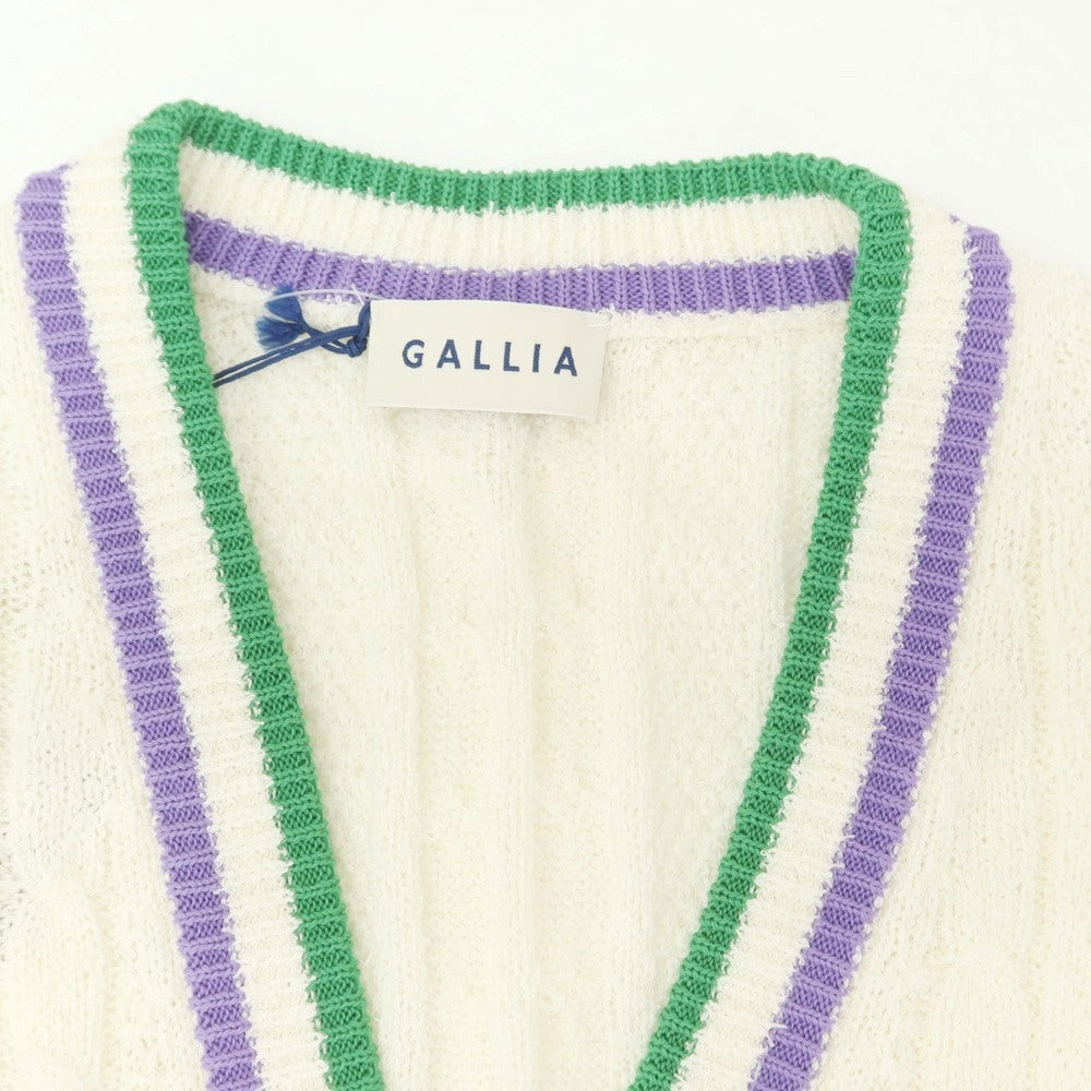 【新品】ガリア GALLIA コットンナイロン ニットベスト アイボリー【 50 】【 状態ランクN 】【 メンズ 】