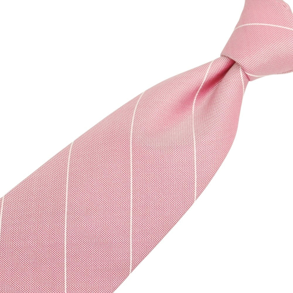 【新品】ブリューワー BREUER シルク ストライプ柄ネクタイ ピンク【 状態ランクN 】【 メンズ 】