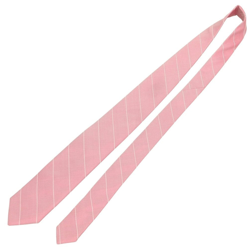 【新品】ブリューワー BREUER シルク ストライプ柄ネクタイ ピンク【 状態ランクN 】【 メンズ 】